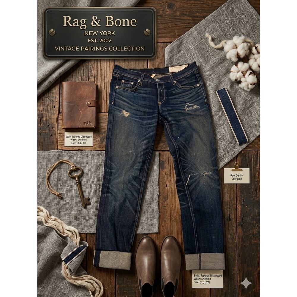 Rag & Bone "Sheffield" Distressed Skinny Jeans - Size 24